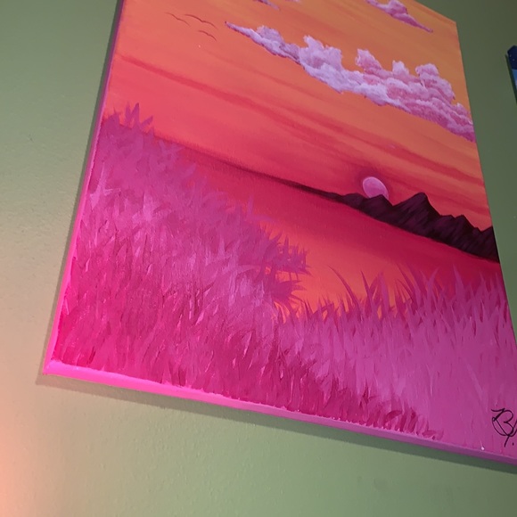 Beautiful monochromatic ocean view painting - Picture 3 of 3